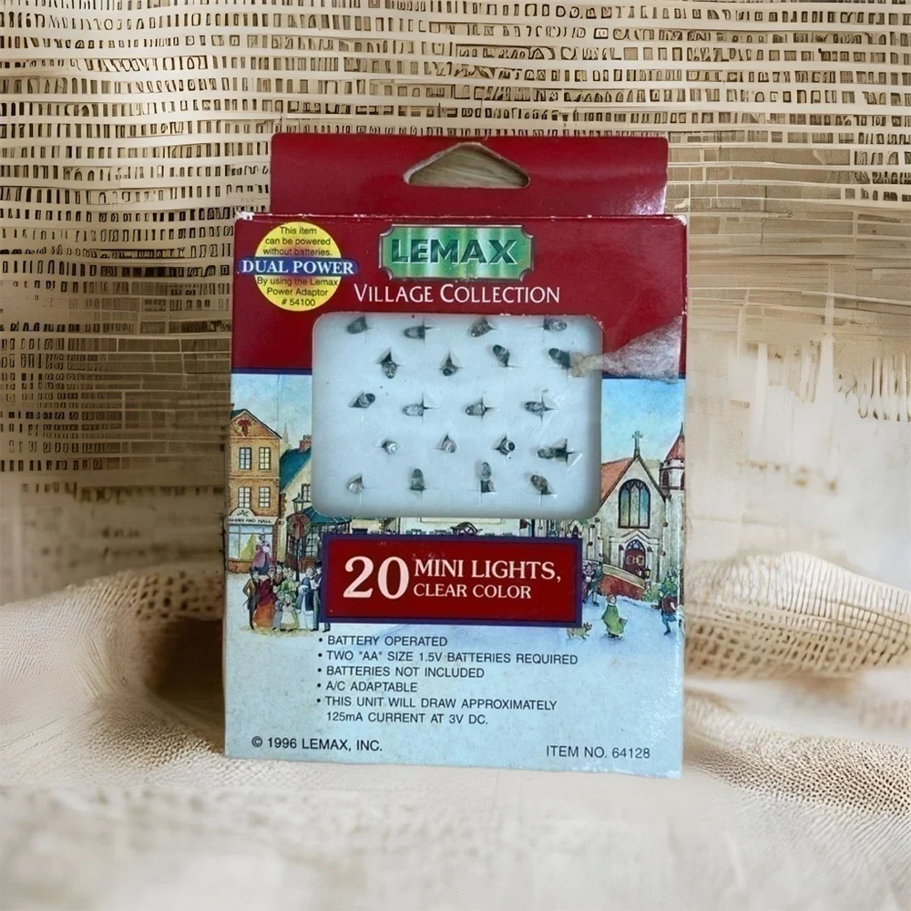 Lemax 20 Mini Lights Clear Vintage NEW Christmas
